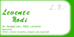 levente modi business card