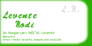levente modi business card